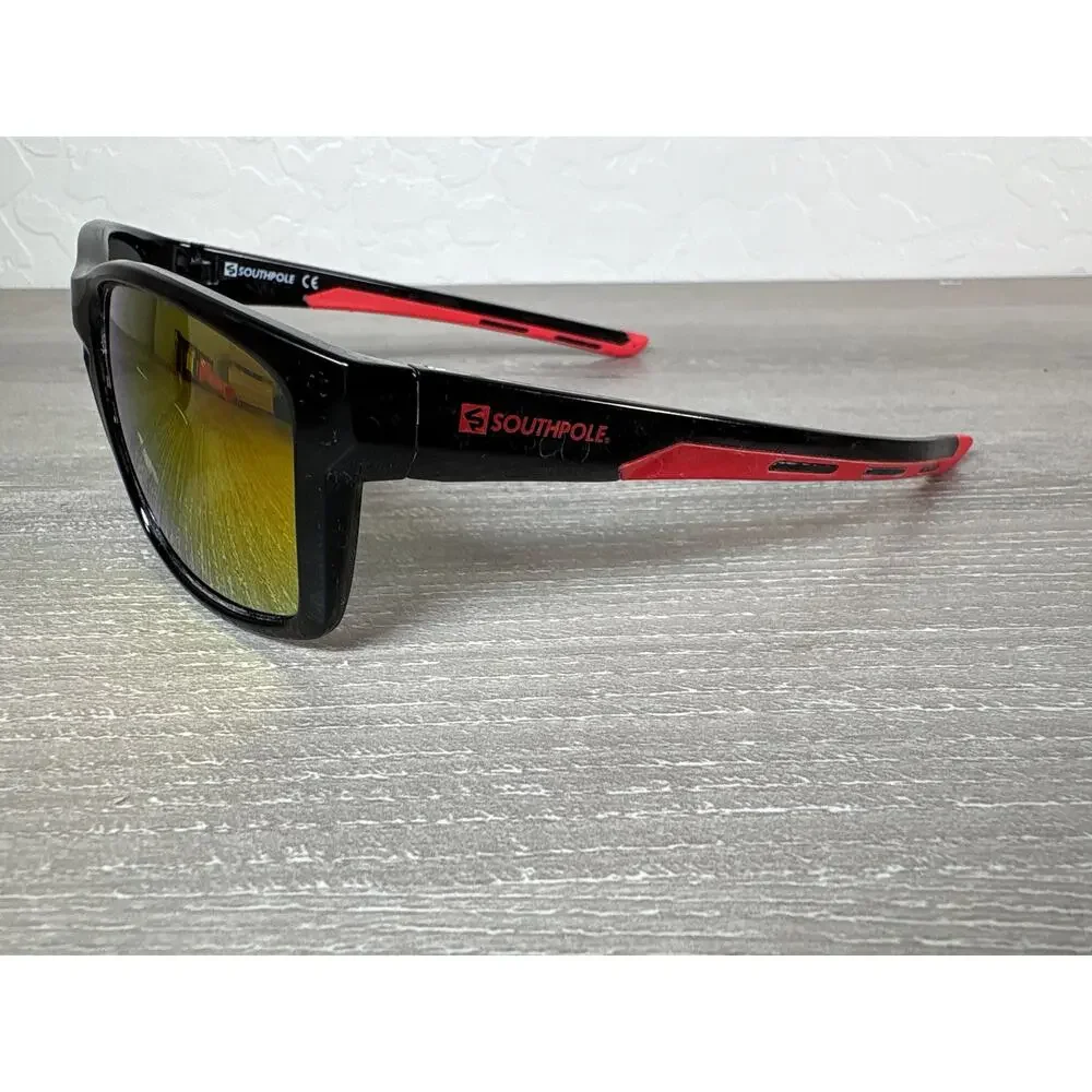 Southpole Biohazzard Black Red Mirrored‎ Lense Men's Sunglasses